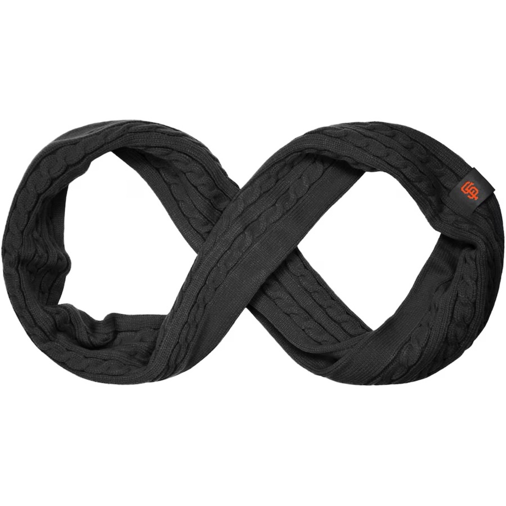 Women's San Francisco Giants Black Cable Knit Infinity Scarf